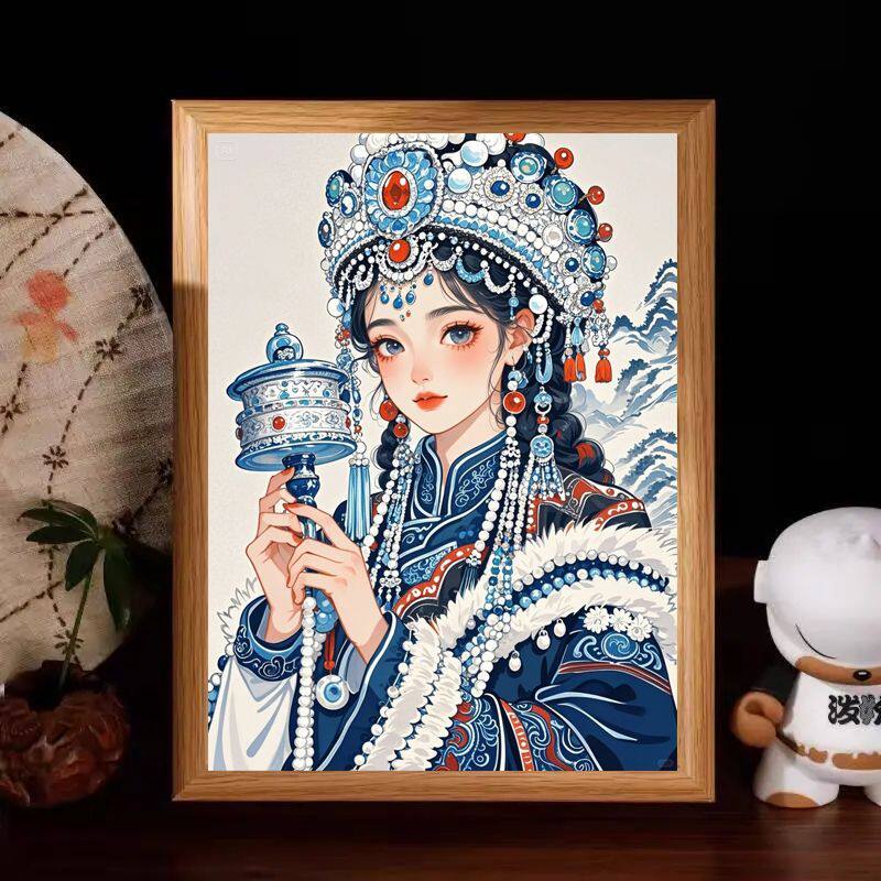 非遗中式藏族布依族树脂相框