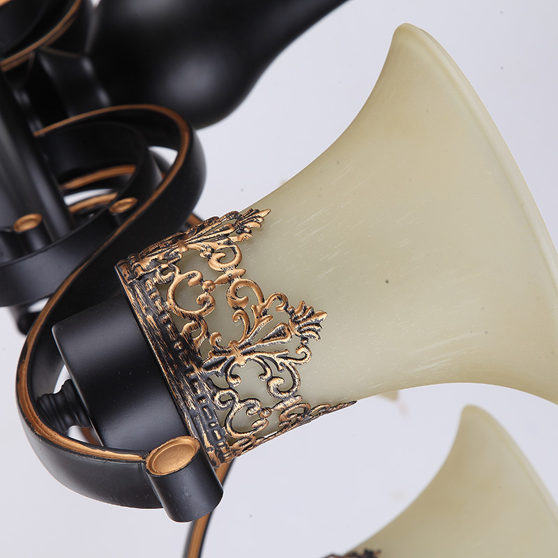 美式乡村吊灯客厅灯简约大气铁艺卧室灯欧式复古田园餐厅艺术吊灯