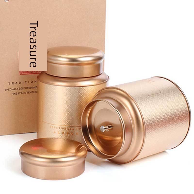 马口铁盒茶罐铁盒金属0.5kg小绿橙包装罐大铁罐家用罐