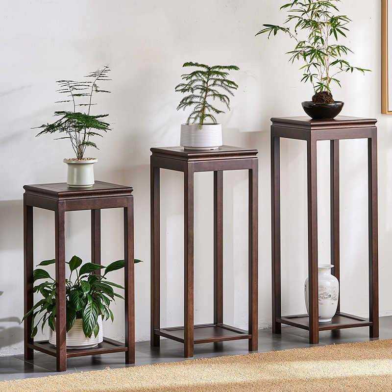 南美花梨实木花台榫卯整装花架中式家用花盆架室内盆景架客厅花几