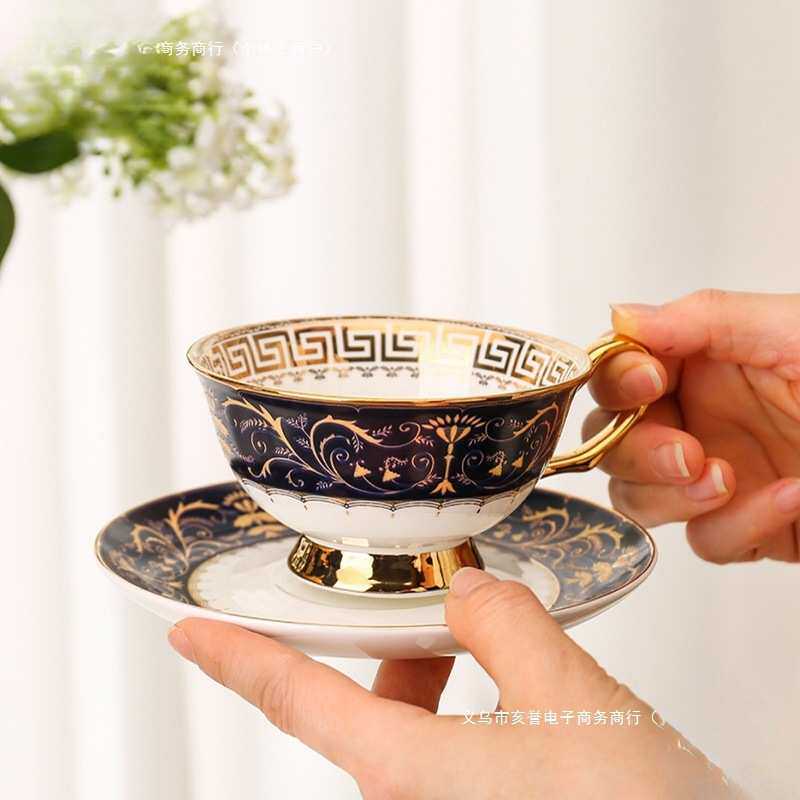 依冰人宫廷风轻奢骨瓷咖啡杯陶瓷欧式感茶杯子茶具杯碟套装