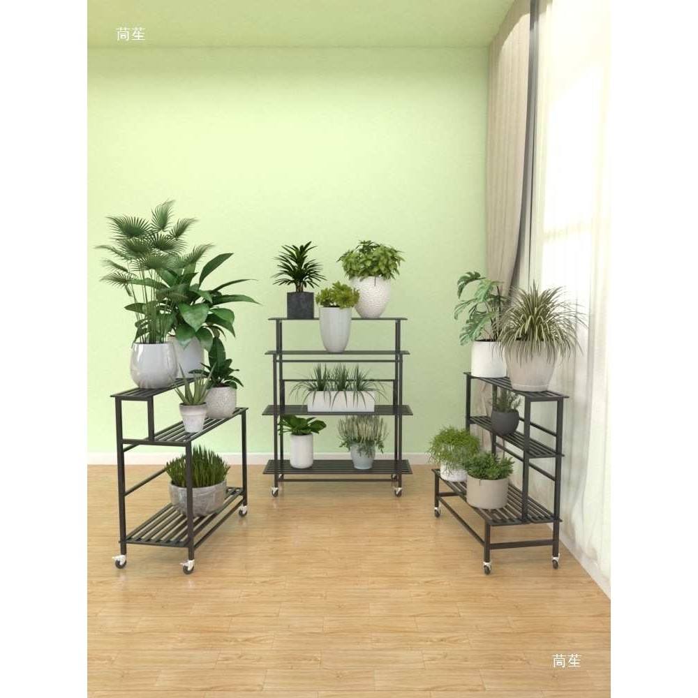 户外花架2023新款阳台阶梯落地式室内花盆架可移动多层铁艺花架子