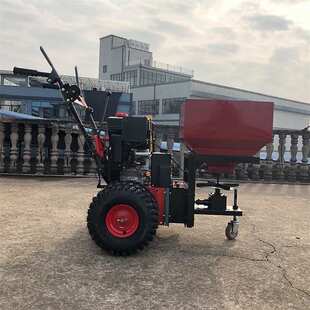 小型融雪剂撒布机风景区道路融雪剂撒布机器手推式撒盐机