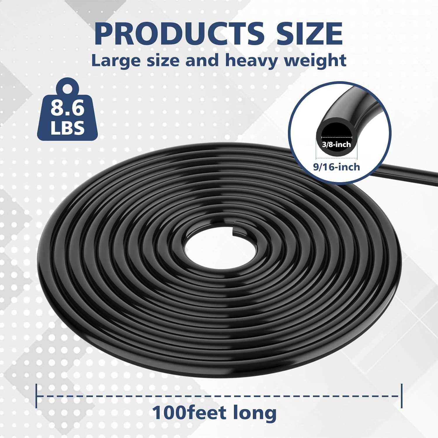 Generic Self-sinking weighted aeration hose, 100ft pond aera