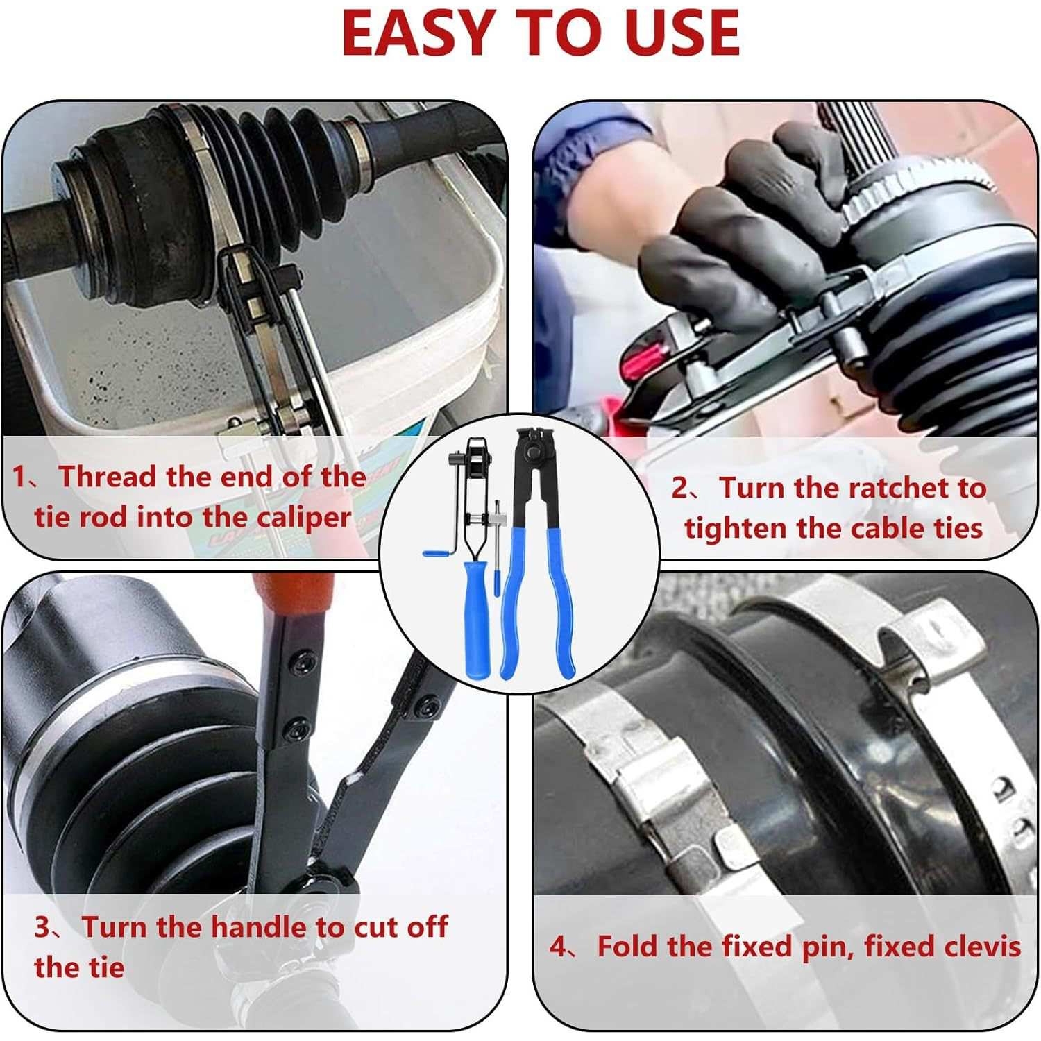 24Pcs CV Joint Boot Clamp Pliers, CV Boot Clamp Pliers Set w