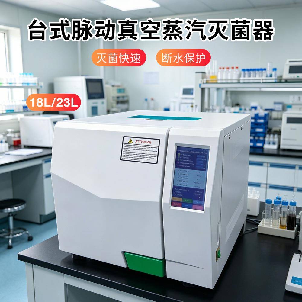 干燥消毒自动医用B级牙科台式实验室脉动蒸汽高压锅灭菌锅灭菌器图片
