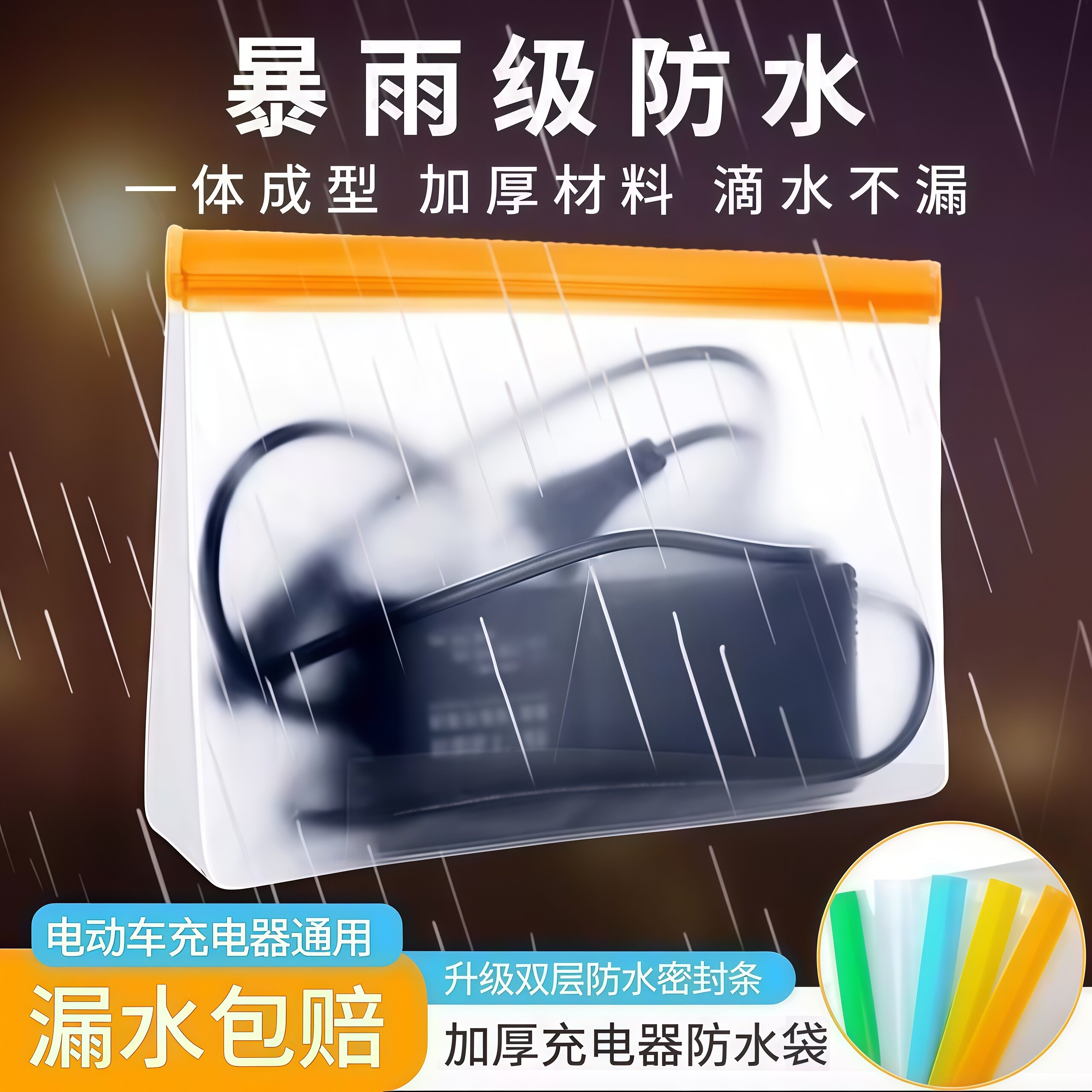 电动车充电器防雨袋电瓶自行车电池收纳袋室外充电防水保护套防尘