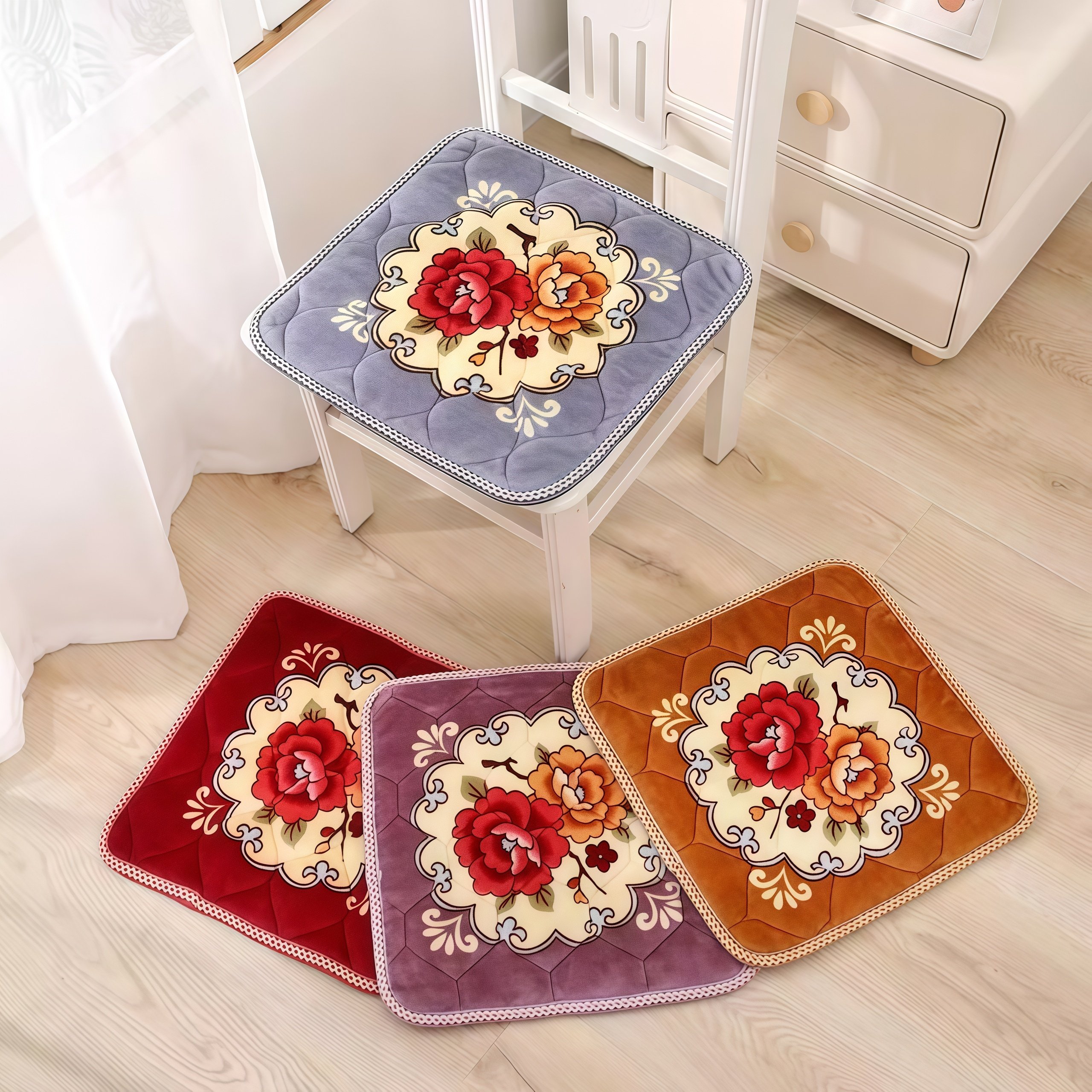 秋冬坐垫椅垫餐椅垫家用加厚凳子垫简约椅子垫屁股垫防滑坐垫学生,居家布艺,椅垫,淘宝优惠券,粉丝福利购,淘宝优惠卷