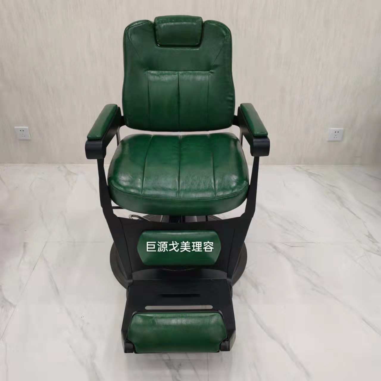 戈美欧式复古男士美发椅子高端理发店椅子可放倒油头椅发廊剪发椅
