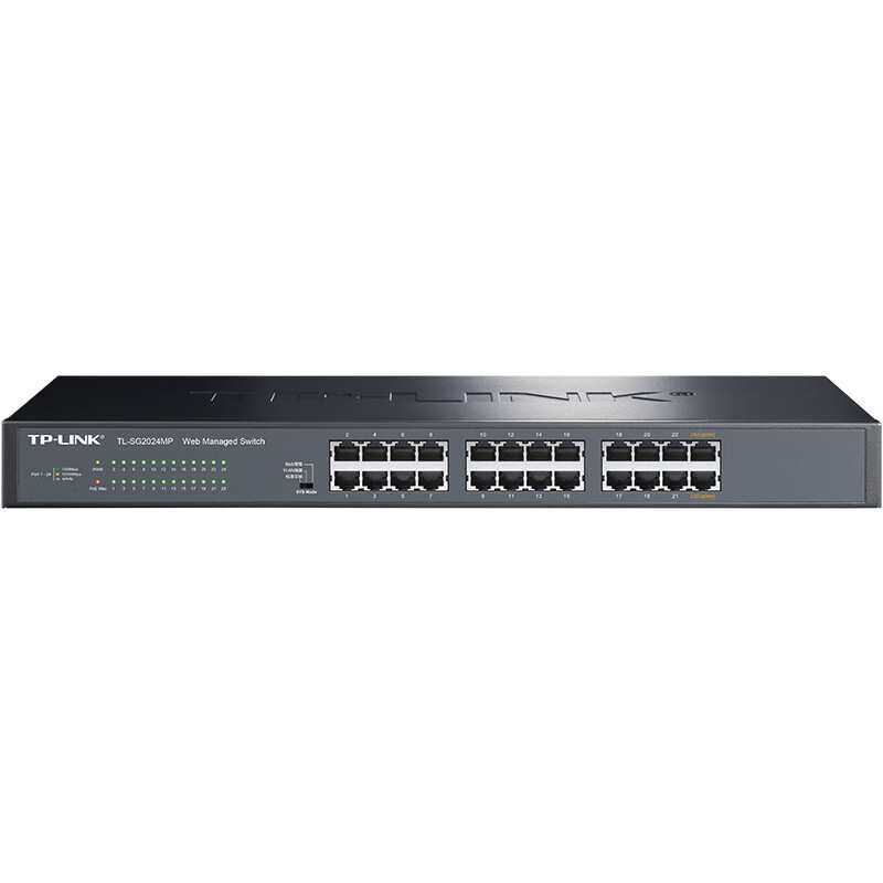 TP-LINK TL-SG2024MP 24口千兆WeB网管PoE供电交换机AP监控供电