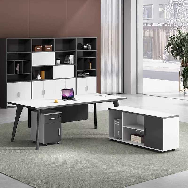 老板桌简约现代轻奢办公桌大班台总裁创意经理桌椅组合办公室家具