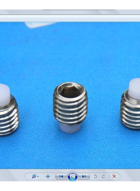 SUS304 12.9级发黑长内六角白色硬胶绿色紧定胶头顶丝