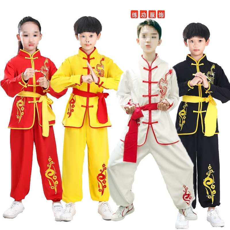 中儿童武术表演服装短袖中小学生体考竞赛服武术训练服