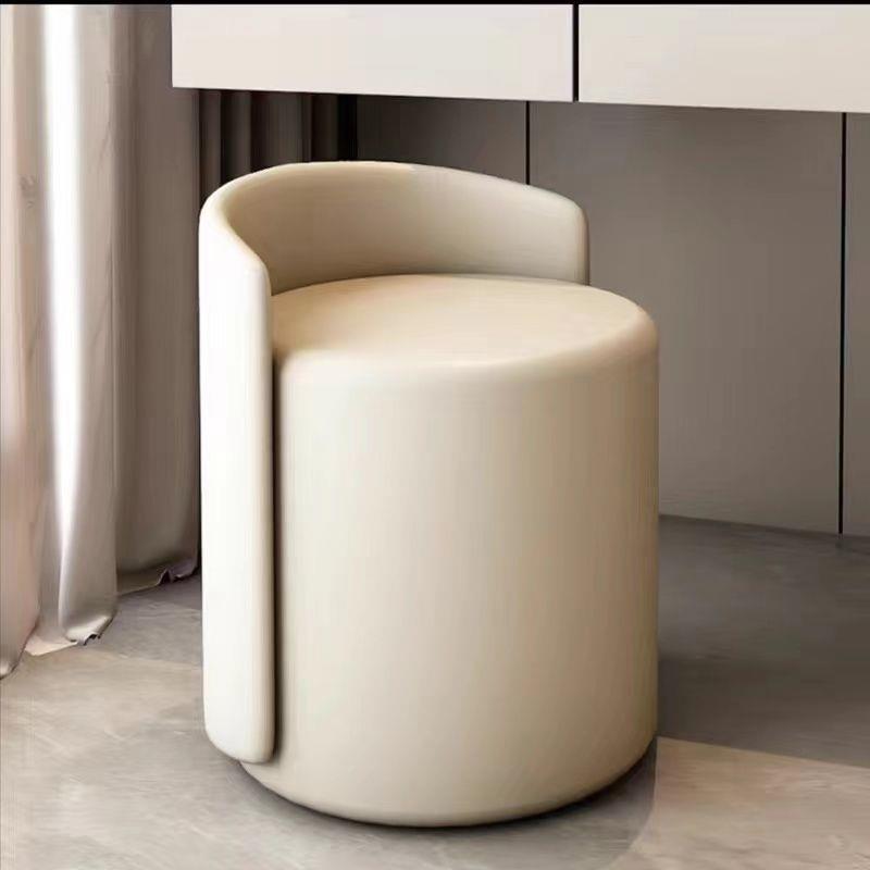 北欧轻奢化妆凳家用小户型带靠背静音旋转梳妆凳简约美甲矮圆凳子