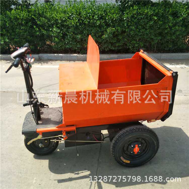 建筑工程拉沙灰自卸三轮车 电动拉砖运输车三开门翻斗车