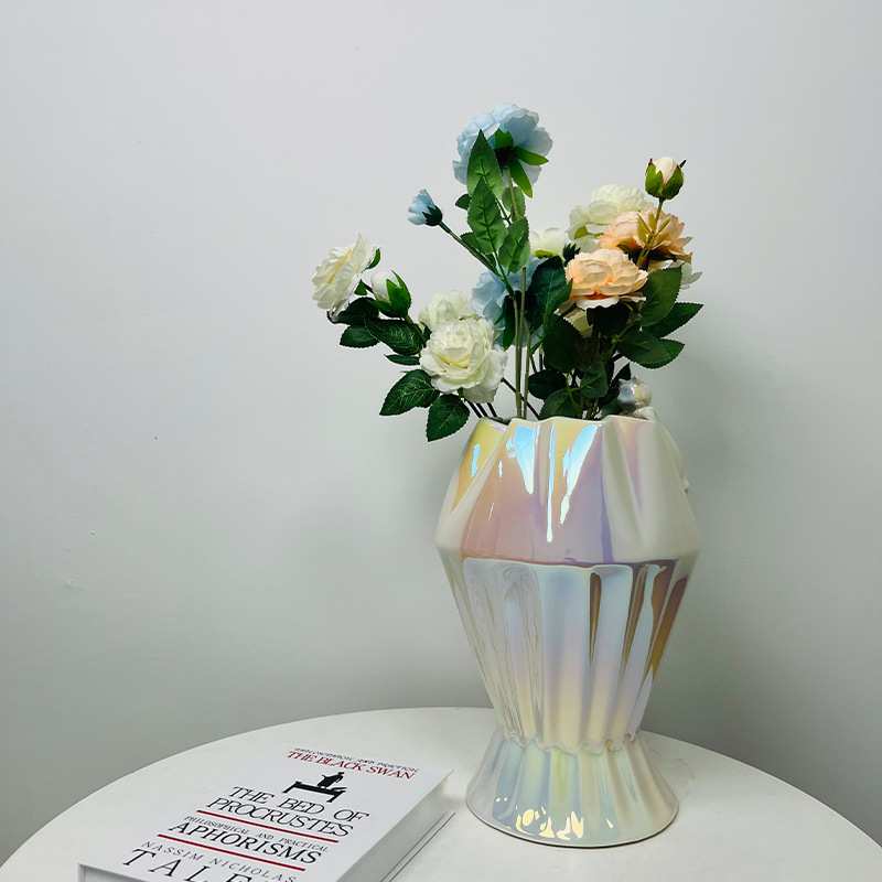 个性欧式装饰花瓶桌面插花电视柜书房客厅装饰品趣味猫咪萌趣陶瓷