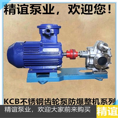 304材质高温电动不锈钢齿轮泵KCB483.3自吸泵抽油齿轮泵防爆整机