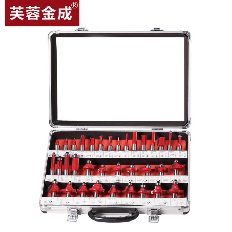 35件套12柄开窗铝盒木工铣刀修边刀圆角刀斜角刀圆角刀DIY工具