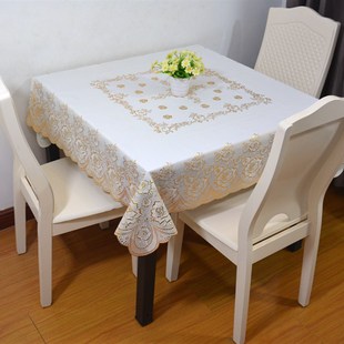 加厚四方桌桌布家用简约pvc防水防油防烫免洗正方形餐桌塑料台布