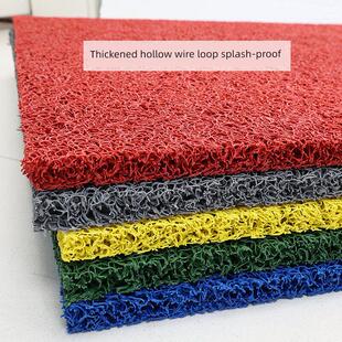 入户门无底丝圈地垫塑料镂空透水脚垫大门口进门厨房可裁剪防滑垫