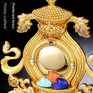 惠宝八姨五黄铜桌饰家居桌面拜密宗佛用品安全镜宝镜