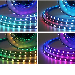 S型任意弯折幻彩灯带5v12v全彩造型发光字七彩跑马流水广告箱灯条