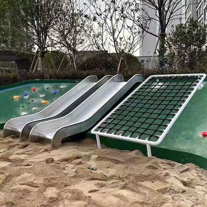 儿童感统体能攀爬网架钻洞玩具公园大型户外亲子休闲小区土坡爬网