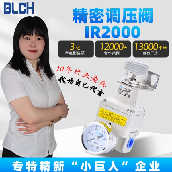 百灵压精密调压阀气源处理器油雾空气压调节过滤器自动空压机
