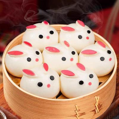 卡通包子馒头半成品小学生