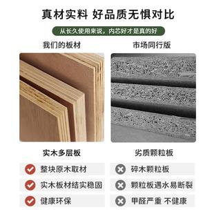 双桌书柜一体家用学习桌字桌现代简书约实木轻奢写人办公桌电脑桌