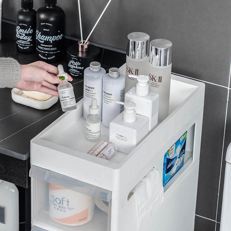 化妆室置物架马桶夹缝收纳柜厕所浴室洗手间落地多层收纳层架免安