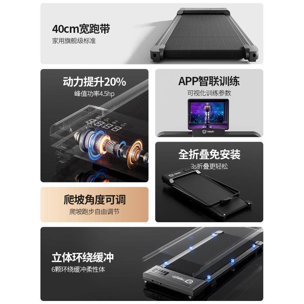英尔健跑步机家用款室内小型折叠爬坡机走步机超静音减震