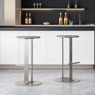 极简吧台椅奢高脚015凳家用岛轻台彩色吧咖店酒吧啡前椅台铁艺吧