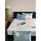 罗兰世家900D冰藤凉席印花可水洗夏季 空调软席三件套凉感可折叠