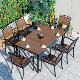 德国户外庭院桌椅防腐塑木餐桌椅套装 花园露天阳台休闲茶桌椅组合