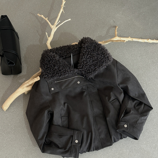 上新毛毛翻领麂皮绒羽绒外套保暖羽绒服外套 日落 BEFORE SUNSET