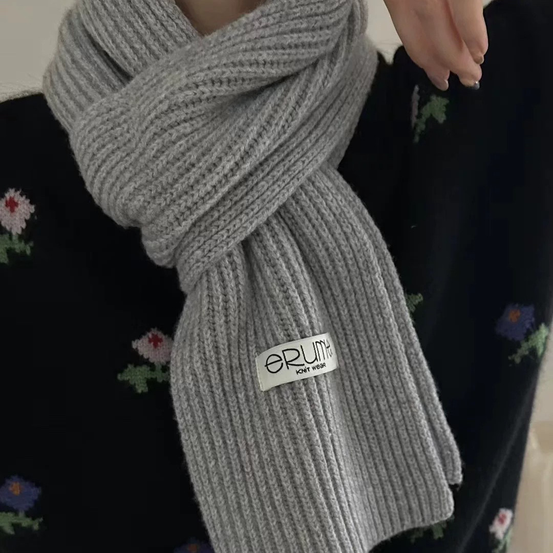 Hand made-针织毛线围巾女韩版秋冬保暖时尚百搭围脖2025新款围巾