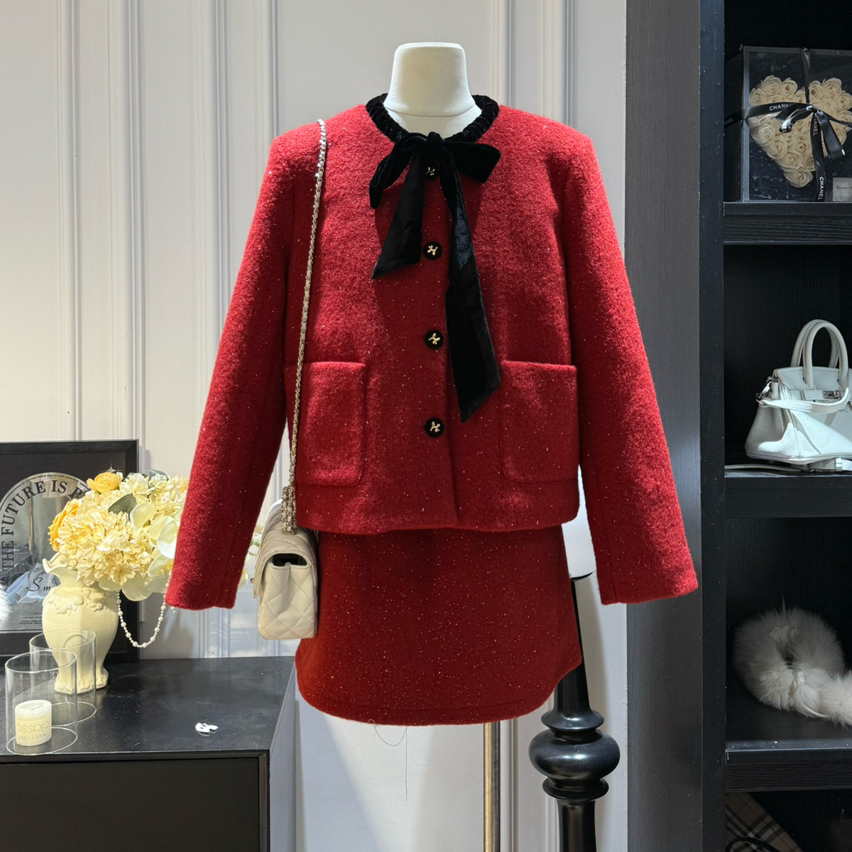 MEI ZI 美姿-富家千金感小香风羽绒服外套+半身裙套装,女装/女士精品,时尚套装,淘宝优惠券,粉丝福利购,淘宝优惠卷