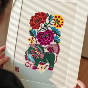 蔚县剪纸窗花 窗户贴纸挂画手工非遗工艺品居家装饰小摆件小礼物