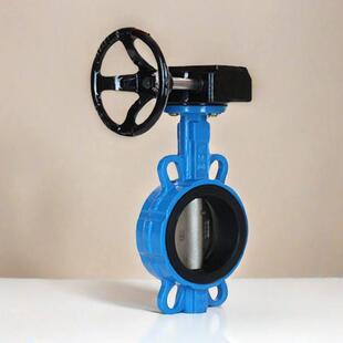 D371X-16Q涡轮对夹蝶阀手动球墨不锈钢板碟阀DN65 80 100 125 150