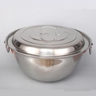 特厚不锈钢锅大锅电磁炉专用锅商用特大号平底锅加深汤锅双耳炒锅