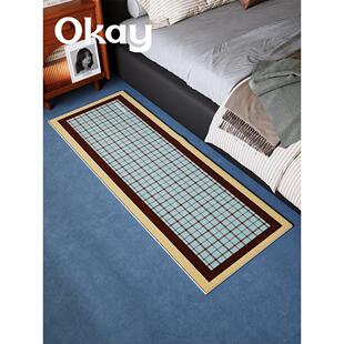okay摩登格调床边毯地垫 ins治愈韩系卧室入户垫进门房间毛绒地毯