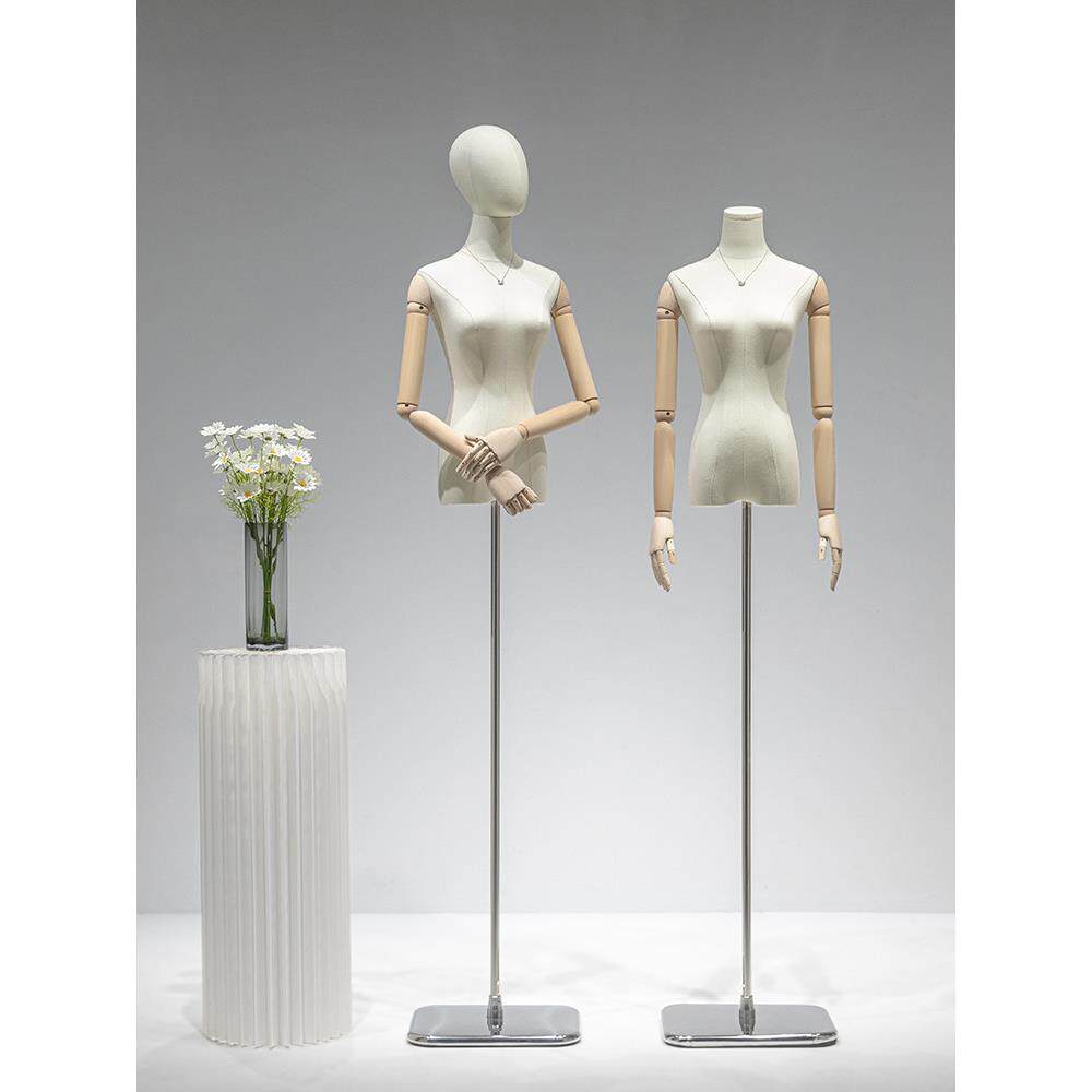 服装店挂手模特道具半身女装橱窗人台衣服架子婚纱人偶模特展示架