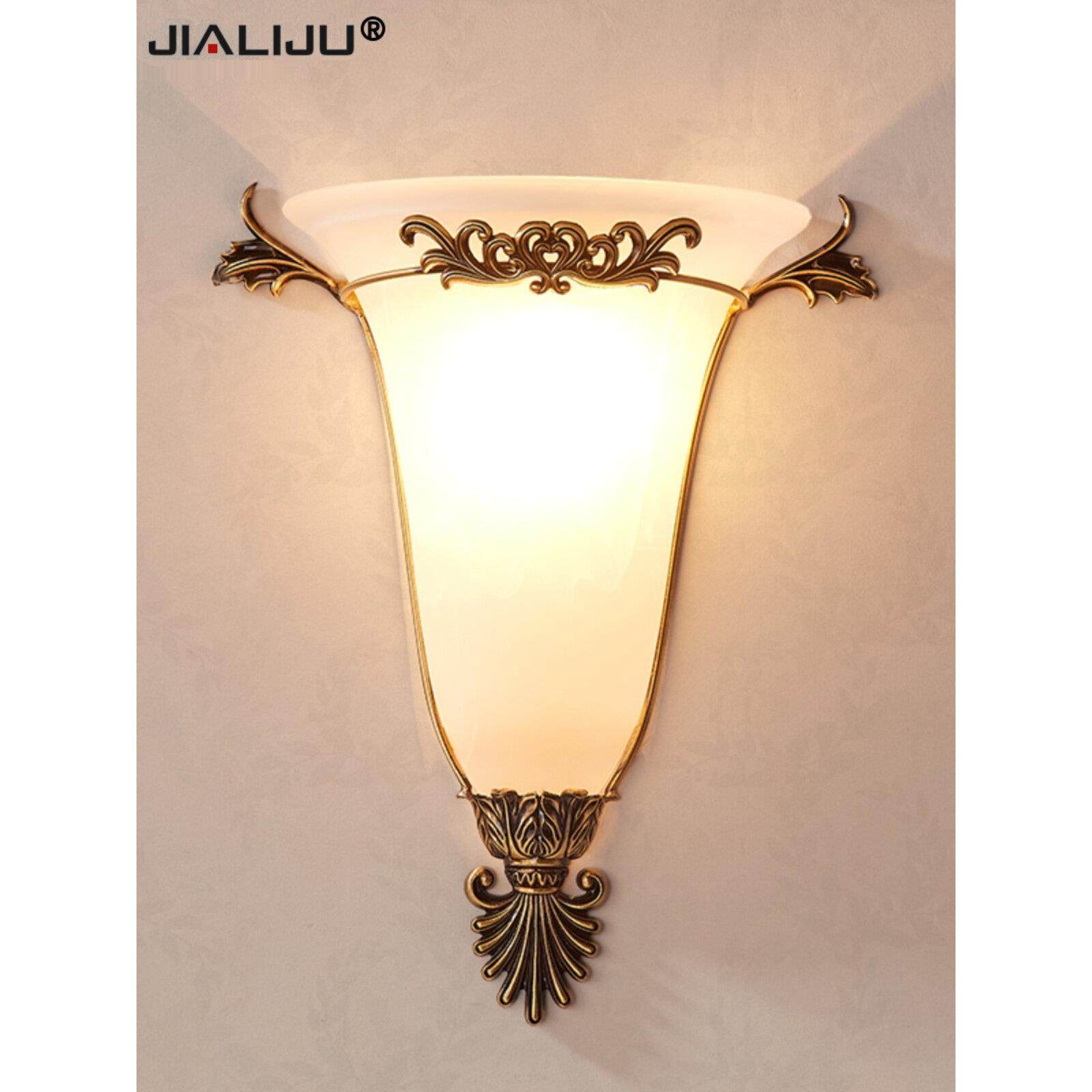 全铜壁灯欧式复古简约客厅背景墙壁灯床头卧室 过道楼道壁灯餐厅