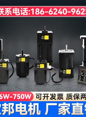 OPG欧邦电机6W~750W单相三相交流220V微型齿轮可调速减速变速马达