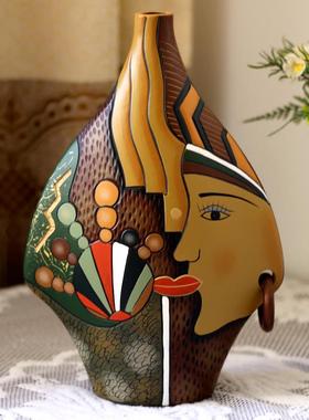 丽江特色手工艺品陶瓷花瓶客厅多宝阁餐柜酒柜装饰品摆件个性礼品