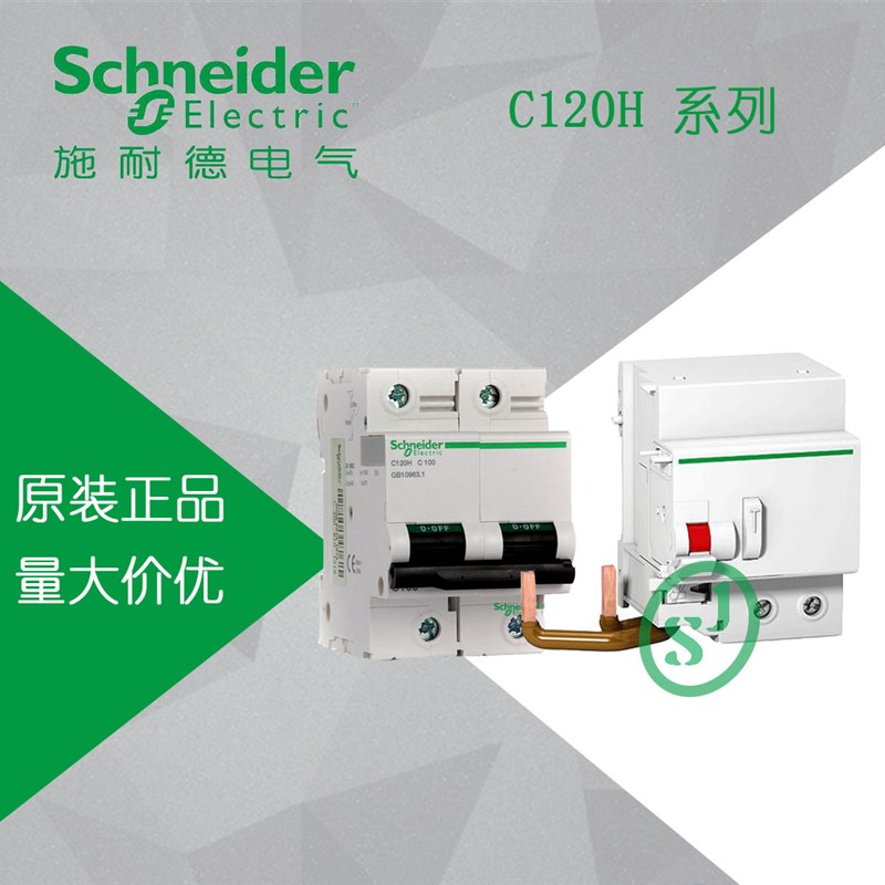 施耐德C120H断路器带漏电保护2P C型63A 80A 100A 125A 空气开关