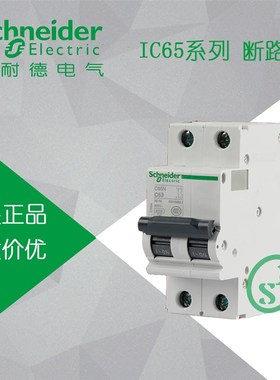 耐德电气 断路器 空开 Acti9 IC65N 2P D2A 空气开关 A9F19202