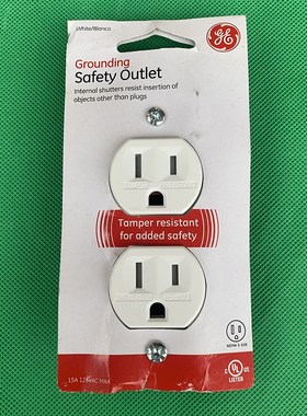 美国通用GE YQ15RS-STR 15A 白色美标电源插座