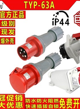 威浦工业插座 航空插头TYP641 TYP643 TYP645 2923 5923 63A5芯
